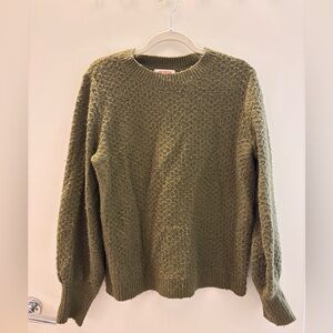 Balloon Sleeve Crewneck Sweater